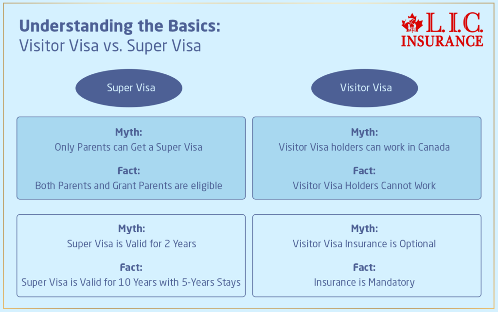 Understanding the Basics Visitor Visa vs. Super Visa